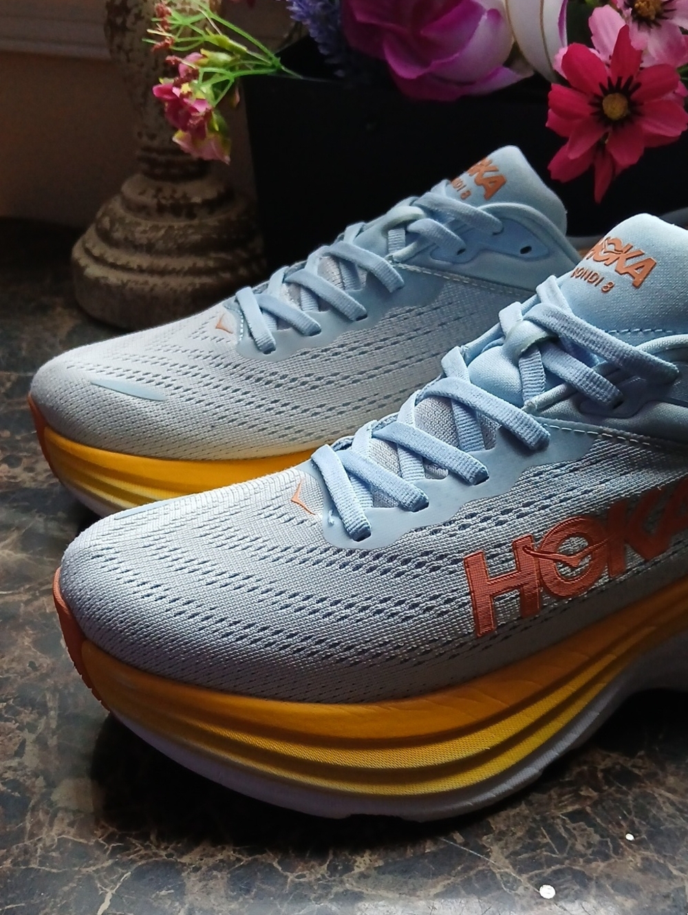 Hoka One Bondi 8 Comfort/Lifestyle Medical Field Shoes Size 7.5D Wide for Women - Picture 3 of 12